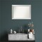 Brushed Sterling Silver Non-Beveled Custom Framed Bathroom Vanity Wall Mirror